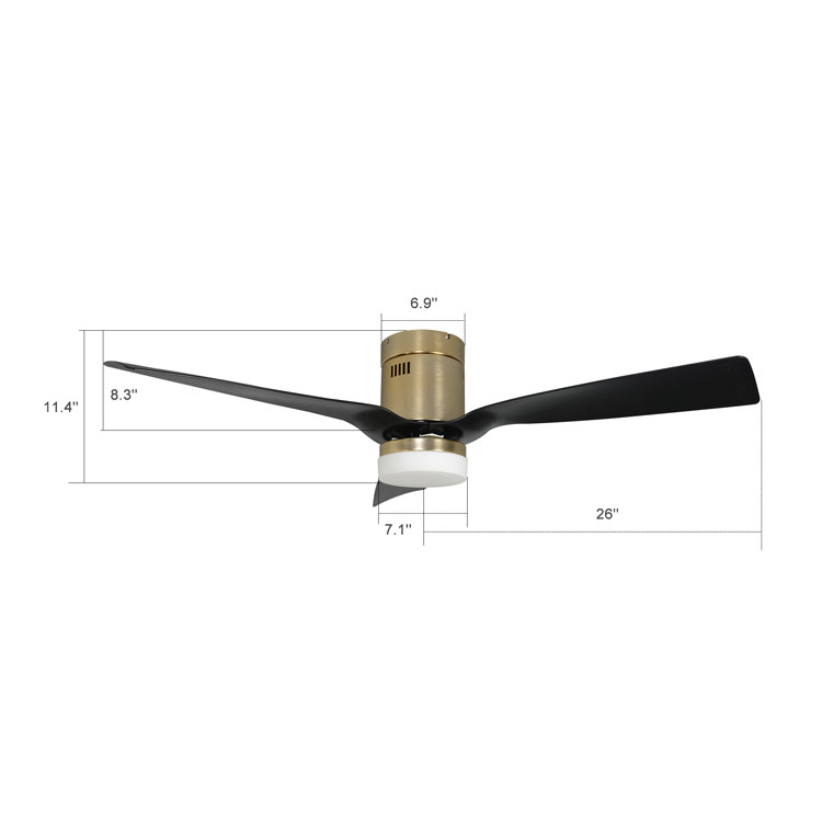 52inch Luxury Europe style ceiling fan for home decorative DC ceiling fan with LED light