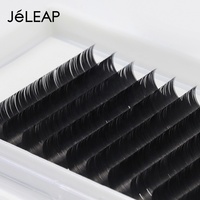 Fabricant Professionnel Chine Jeleap 0.07MM Cils en éventail faits à la main Noir Naturel Pointes Plates Simples Extensions de Cils