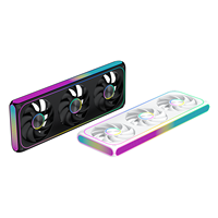 AntarcChill Nuevo Diseño, Kit de Ventiladores Integrados de 360 mm, Ventiladores ARGB PWM de 120 mm con Conexión Inalámbrica en Cadena para Radiador Líquido de 360 mm