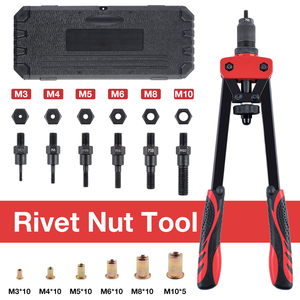 Pistolet à rivets manuel robuste personnalisable M3-M10, kit d'outils à rivets manuels pour le traitement de la tôle et le rivetage de plaques d'acier - Product Image 1