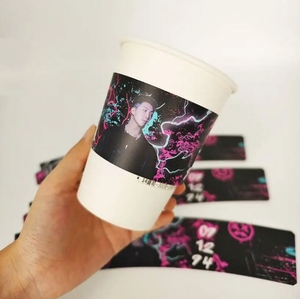 Manicotto per Bicchieri di Carta da Caffè Usa e Getta Personalizzato con Stampa Colorata, Vendita Calda - Product Image 5