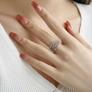 Anillos de Plata de Ley 925 con Circonita Cúbica 5A, Diseño Minimalista y Moderno de Dylam, Joyería Fina para Mujer, Múltiples Capas, Sencillos - Product Image 6