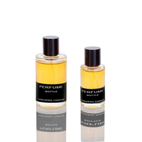 Bouteille de parfum vaporisateur vide Unique Clear Luxury Square Design Mens 25ml Flacon de parfum en verre sans couvercle