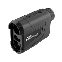 Télémètre de golf 6X 1500Y avec compensation de pente, vibration, verrouillage de la cible, noir, rechargeable, marque privée