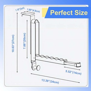 2025 Nâng Cấp Có Thể Gập Lại Quần Áo Móc Áo Khô Giá Với Có Thể Thu Vào Thanh Di Động Trong Cửa Giặt Giá Cho Quần Áo Khăn - Product Image 3