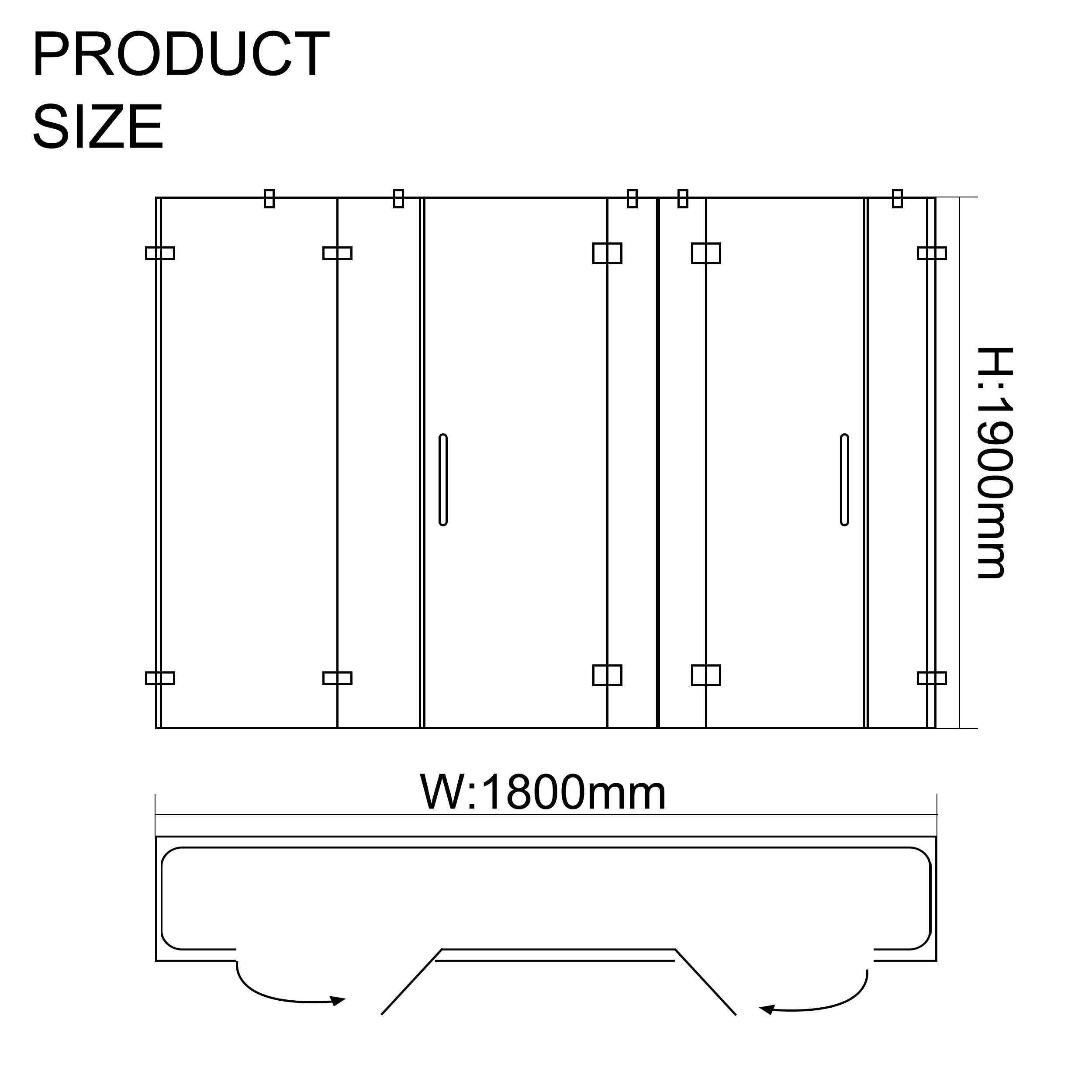 TNS TH12045 2022 Square Multifunction 2 sections Compartments 304ss