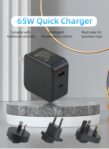 Tecnologia Gan 65W ad alta potenza tipo-c PD interruttore da viaggio spina pieghevole EU compatibili telefoni cellulari/computer portatili KYT OEM - Product Image 6