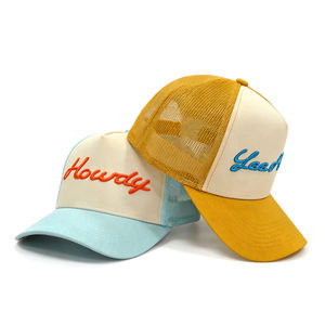 Casquette Trucker en Coton Bicolore avec Broderie 3D Personnalisée, Dos en Maille de Haute Qualité, Casquette Snapback avec Logo Lettres et Blocs de Couleurs - Product Image 6