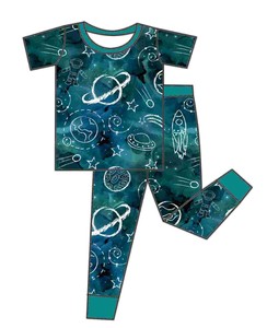 Ensemble de vêtements de détente pour filles Qingli OEM sans droits de douane, imprimés pour la fête des mères, <span class=keywords><strong>pyjama</strong></span> à manches courtes pour filles - Product Image 2