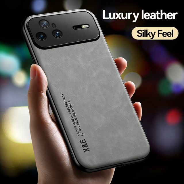 Magnetic Car Holder Matte Sheepskin Texture Leather Shockproof Back case for Huawei Nova15 pro nova15Ultra soft tpu bumper