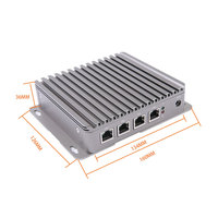 Mini PC J1900 N2840 de 4 Puertos I226 2.5Gbe, Router Firewall Integrado Sin Ventilador, Gateway de Seguridad de Red, Silencioso, SFF