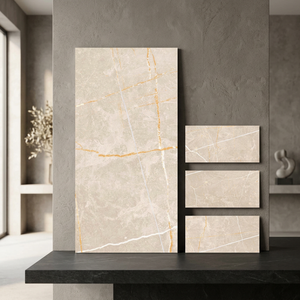 Azulejos de Porcelana Sensi Peach con Diseño Tallado, 600x1200mm, Mate, Cerámica Decorativa para Paredes Destacadas - Product Image 1