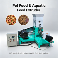 Extrudeuse multifonctionnelle à commande PLC, haute capacité, à économie d'énergie, à moteur DC, pour granulés d'aliments pour animaux de compagnie et poissons, multi-formes, pour petites productions