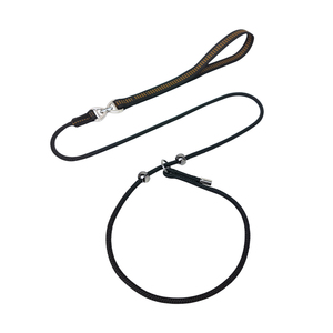 Cuerda de tracción de perro de nailon profesional GIAHAND patrón sólido con cadena P de entrenamiento a prueba de explosiones y cintas para cachorro mascota caminar - Product Image 1