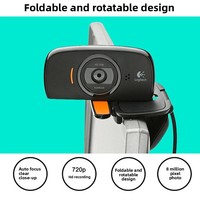 Webcam B525 con Sensore HD CMOS 1080p per Videochiamate, Microfono Integrato, Riconoscimento Facciale per Business