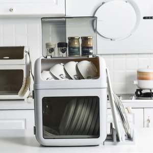 <span class=keywords><strong>Vaisselle</strong></span> de cuisine anti-poussière baguettes boîte de rangement support de comptoir armoire de cuisine à deux couches porte-<span class=keywords><strong>vaisselle</strong></span> en plastique avec couvercle - Product Image 4