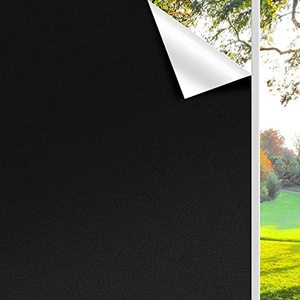 UDK Película de ventana adhesiva estática blanca y negra Película de vidrio esmerilado de PVC para mantener fuera UV - Product Image 4