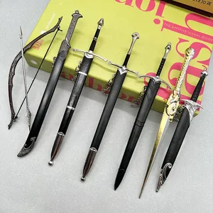 Llavero de espada de metal plateado de 22 cm de la serie LoTR, estilo Sting, Glamdring, Narsil, de <span class=keywords><strong>Thranduil</strong></span>, accesorio de película, adorno 1:6 - Product Image 2