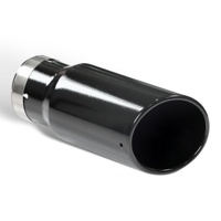 Embout d'échappement diesel universel pour camion et voiture, en acier inoxydable, épaisseur 1,2 mm, 3 entrées, 5 sorties, longueur 15 cm, peinture noire brillante