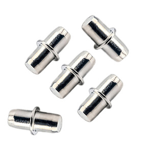 Support d'étagère à axe central nickelé, diamètre 5 mm, broches de cloisonnement dissimulées pour armoires et placards, accessoires de quincaillerie - Product Image 4