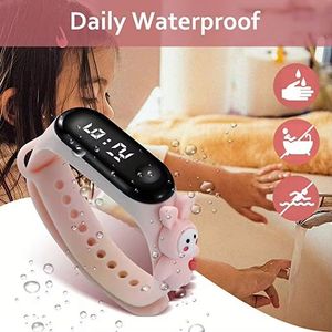 Kids Watch New Fashion Sports Silicone Bracelet Boys Girls <b>Cartoon</b> LED Digital Watch - Product Image 4