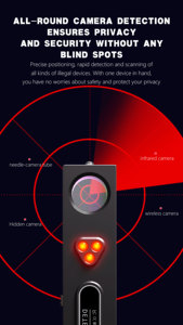 เครื่องตรวจจับกล้องแอบถ่าย Vodasafe K15 ป้องกันการสอดแนม ตรวจจับสัญญาณ RF ค้นหาอุปกรณ์ดักฟัง ป้องกันความเป็นส่วนตัว สำหรับโรงแรม รถยนต์ การเดินทาง - Product Image 6