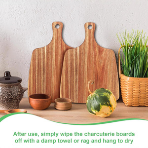 Planche à fromage en bois avec poignée, plateau de service durable pour fromage, viande, pain et pizza - Product Image 2