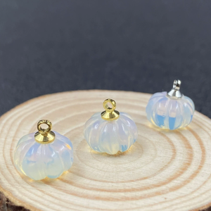 Pendentif en Pierre Naturelle Améthyste Citrouille Unisexe Mignon en Gros avec Placage Fer 11-12mm pour Fabrication de Cadeaux Délicats - Product Image 5
