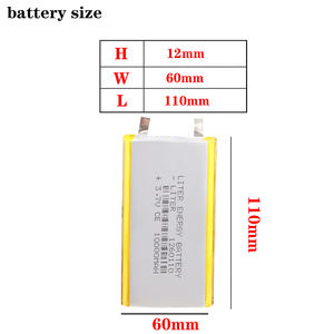 Güç bankası lityum polimer pil için 3.7v şarj edilebilir pil 1260110 10000mah pil hücresi 10Ah - Product Image 2