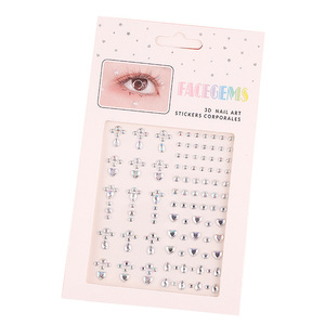 FX-T384 acrylique diamant perle sourcil pâte Festival de musique inspiré <span class=keywords><strong>temporaire</strong></span> transfrontalier <span class=keywords><strong>tatouage</strong></span> autocollants pour le maquillage des yeux - Product Image 1