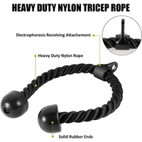 Accessoire Corde Triceps en Acier Massif pour Machine à Câble, Attache Câble Triceps pour Entraînement de Force à Domicile ou en Salle de Sport