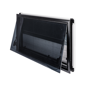 Fenêtre d'angle droite pour remorque 500*350MM, fenêtre <span class=keywords><strong>de</strong></span> <span class=keywords><strong>remplacement</strong></span> en acrylique pour <span class=keywords><strong>caravane</strong></span> avec mécanisme d'ouverture à pousser et moustiquaire - Product Image 1