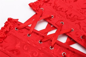 New Satin Bone Lace-Up Women Sexy Bustier Overbust Slim senza spalline corsetto Sexy Linger high fashion lingerie corsetto vita - Product Image 6