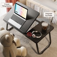 Table d'appoint pliable en bois réglable en hauteur pour ordinateur portable, bureau portable pour la maison, le bureau, la chambre, l'étude, le dortoir, le canapé