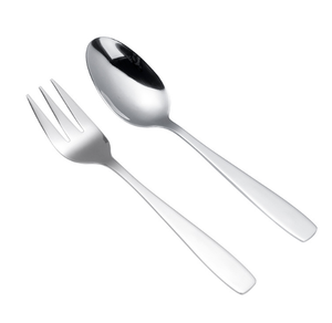 DFU237 Vente en gros et stock de grandes cuillères de service et de fourchettes à 3 dents avec logo personnalisé. - Product Image 6