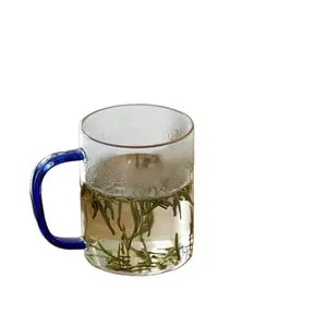 थोक उच्च गुणवत्ता उच्च Borosilicate ग्लास कॉफी और चाय के साथ कांच के कप रंगीन संभाल