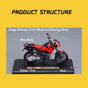 Maisto 640-modèle de <span class=keywords><strong>moto</strong></span> DUKE moulé sous pression, échelle 1/18, modèle de <span class=keywords><strong>moto</strong></span> en alliage classique - Product Image 3