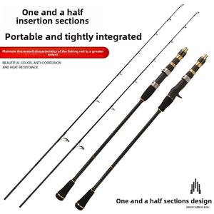 Canne à pêche professionnelle en fibre de carbone Fuji Guides 1, 5 sections, pointe en carbone massif, 16 kg de résistance, pour la pêche en eau salée, la pêche à la traîne et le lancer depuis bateau. - Product Image 2