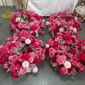 Centro de Mesa de Flores Artificiales Rosa Blanco de 60 cm, el Más Vendido de GreenLife, para Decoración de Mesa de Boda y Banquete - Product Image 4