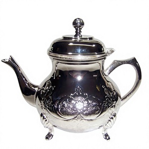 Handcrafted Brass Kettle Embossed Wave Pattern <b>Arabic</b> Style Vintage Coffee Pot Decorative Display <b>Tea</b> <b>Sets</b> Eco-Friendly - Product Image 1