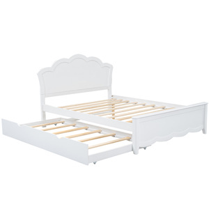 Lit escamotable blanc en forme de pétale avec rangement pour chambre à coucher, enfants, adultes, personnes âgées - Product Image 5