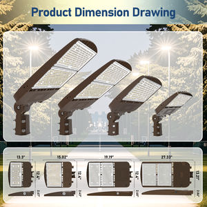 Lámpara LED para Exteriores de 300W, 4100K, IP65, Alimentación CA, Aleación de Aluminio, Tipo Shoebox y para Alumbrado Público, con Conector Slip Fitter - Product Image 3