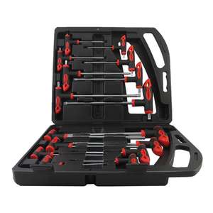 Juego de destornilladores 16PCS Mango en T Punta de bola hexagonal y llave de <span class=keywords><strong>estrella</strong></span> Bit Socket Torx Allen Ball End para mecánico automotriz - Product Image 3