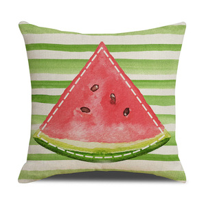Sarung bantal motif kombinasi semangka buah musim panas bantal sofa dekoratif bantal kursi ruang tamu bantal kepala