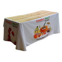 Nappe de table personnalisée de marque, impression par sublimation CMYK, nappe en polyester réutilisable pour roadshow