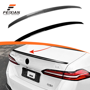 2024 for BMW 5 Series I5 G60 M5 Tail Top <strong>Spoiler</strong> ABS Piano Black <strong>Carbon</strong> <strong>Fiber</strong> Pattern Fixed Rear Wing Cross-Border Modification - Product Image 1