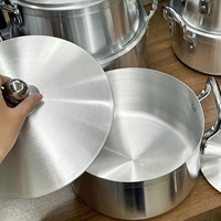 Ensemble de casseroles en aluminium durable et épais de 14 pièces, grande capacité, avec couvercles, pour la cuisine, soupière, casseroles QQ