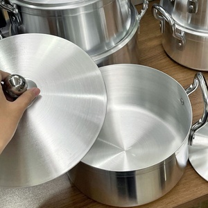 Juego de ollas y sartenes de <span class=keywords><strong>aluminio</strong></span> duradero y grueso de 14 piezas, juego de utensilios de cocina de gran capacidad con tapas, olla para sopa, cacerolas QQ - Product Image 5