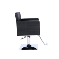 Fauteuil de coiffure professionnel avec accoudoirs rembourrés et finition durable, à levage hydraulique