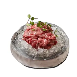 Japon kurşunsuz kristal cam restoran sofra, kuru buz sashimi, suşi, deniz ürünleri tepsi